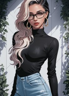 红果漫剧穿越漫改剧我在古代开直播封面，现代女孩穿古装手持手机，反差萌